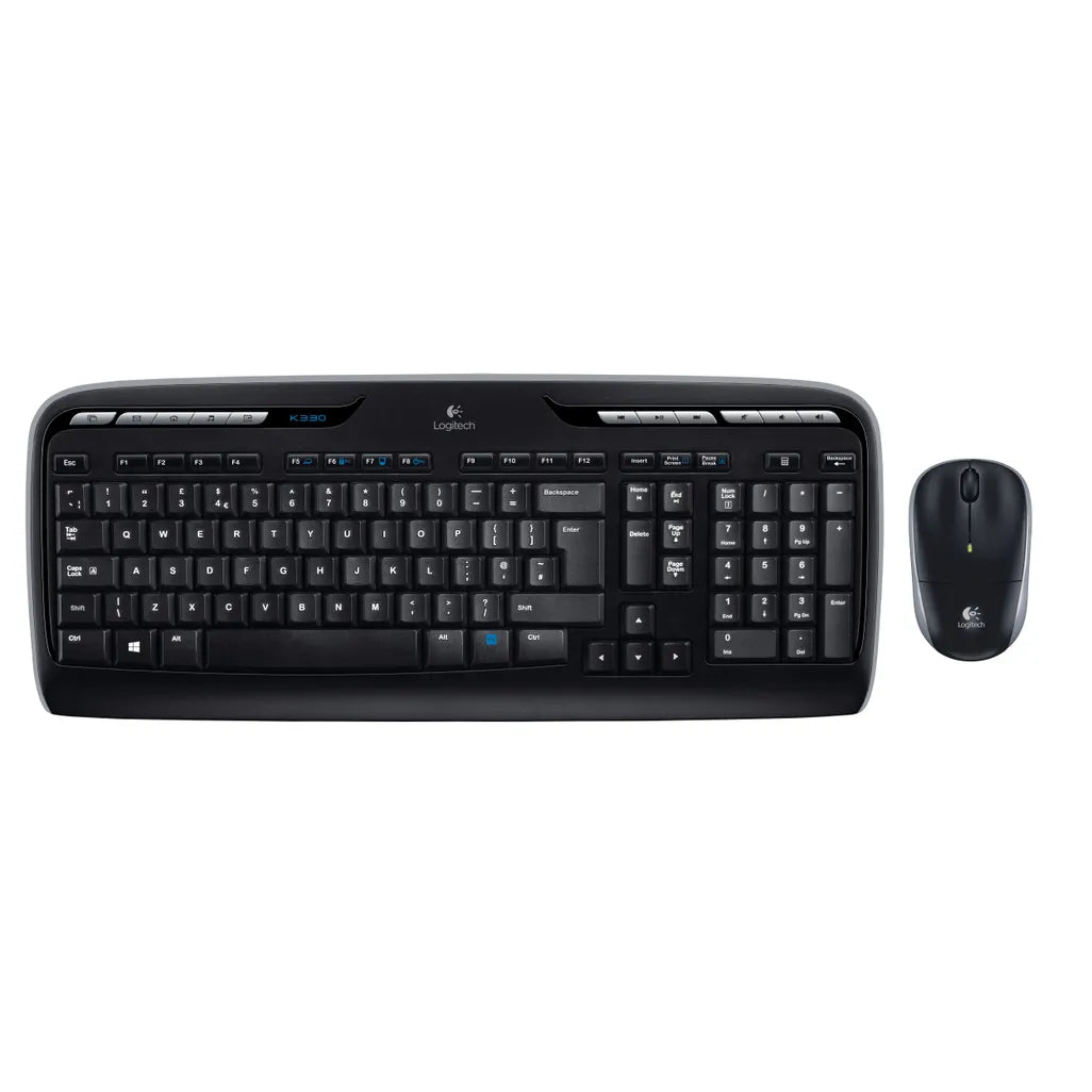 Logitech Wireless Keyboard and Mouse Combo MK330 Nano USB Not unifying full size kb with low profile keys 2 4 GHz up to 10m - TechDriven Technologies