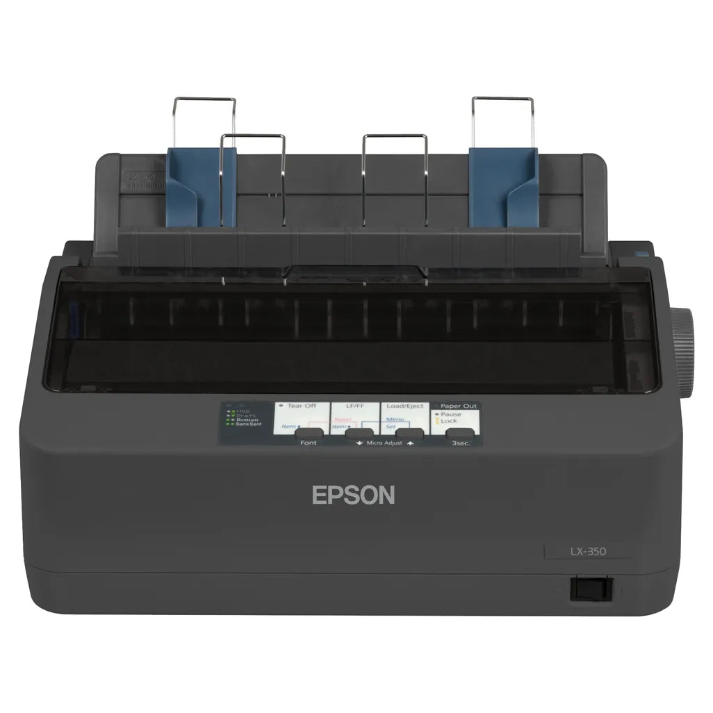 Epson LX-350; Dot Matrix Printers; Impact dot matrix; 80 columns; 9 Needles; RS-232; Bidirectional parallel; USB 2.0 Type B - TechDriven Technologies