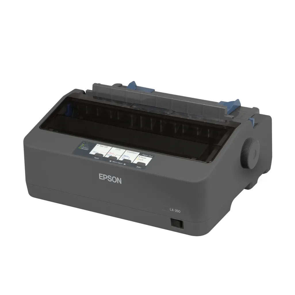 Epson LX-350; Dot Matrix Printers; Impact dot matrix; 80 columns; 9 Needles; RS-232; Bidirectional parallel; USB 2.0 Type B - TechDriven Technologies