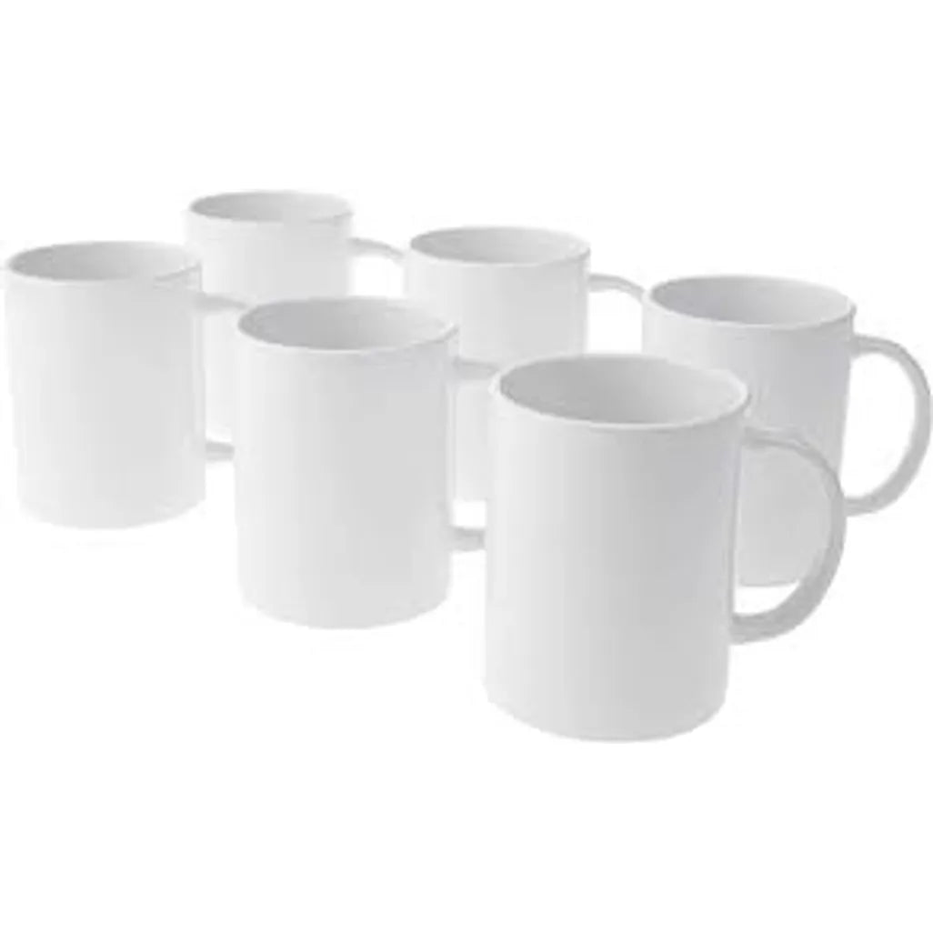 2008944 - Cricut 440ml Ceramic Mug Blank BULK 6pc White - TechDriven Technologies