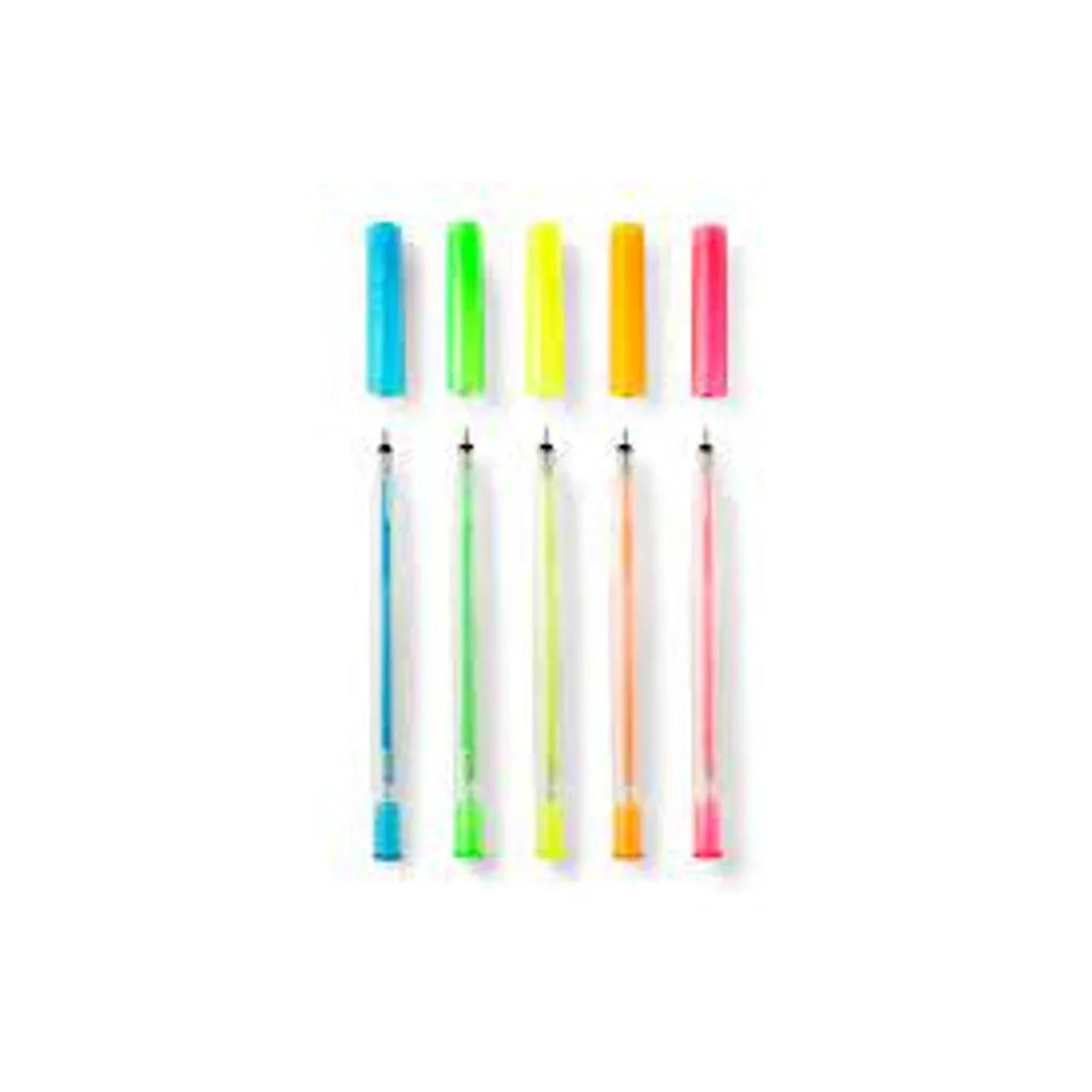 2009961 -Cricut 5 Glitter Gel Pens (0.8 mm) in Neon Pink; Neon Orange; Neon Yellow; Neon Green; Neon Blue - TechDriven Technologies