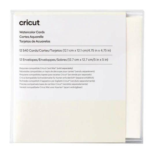 2009986 - Cricut Watercolor Cards White 12pk S40 - TechDriven Technologies