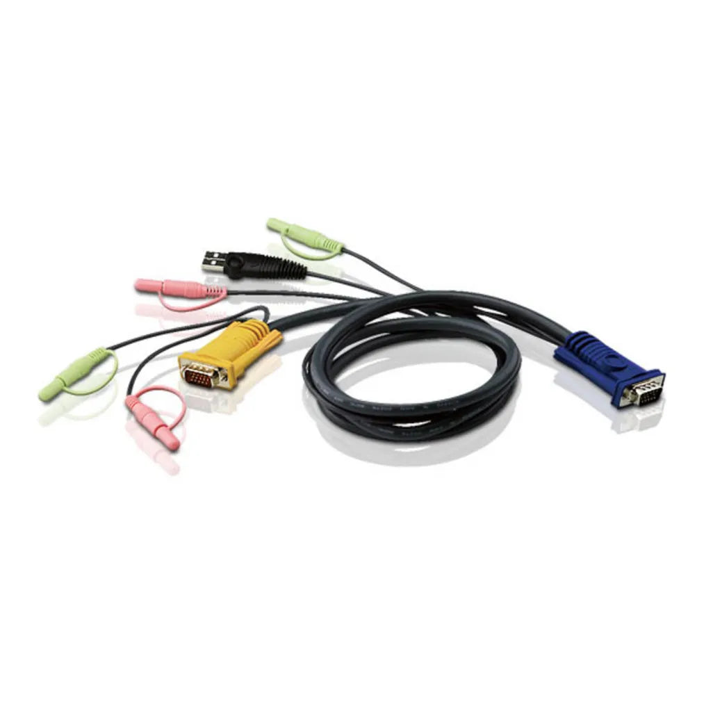 ATEN 1.8M USB KVM Cable with 3 in 1 SPHD and Audio - TechDriven Technologies