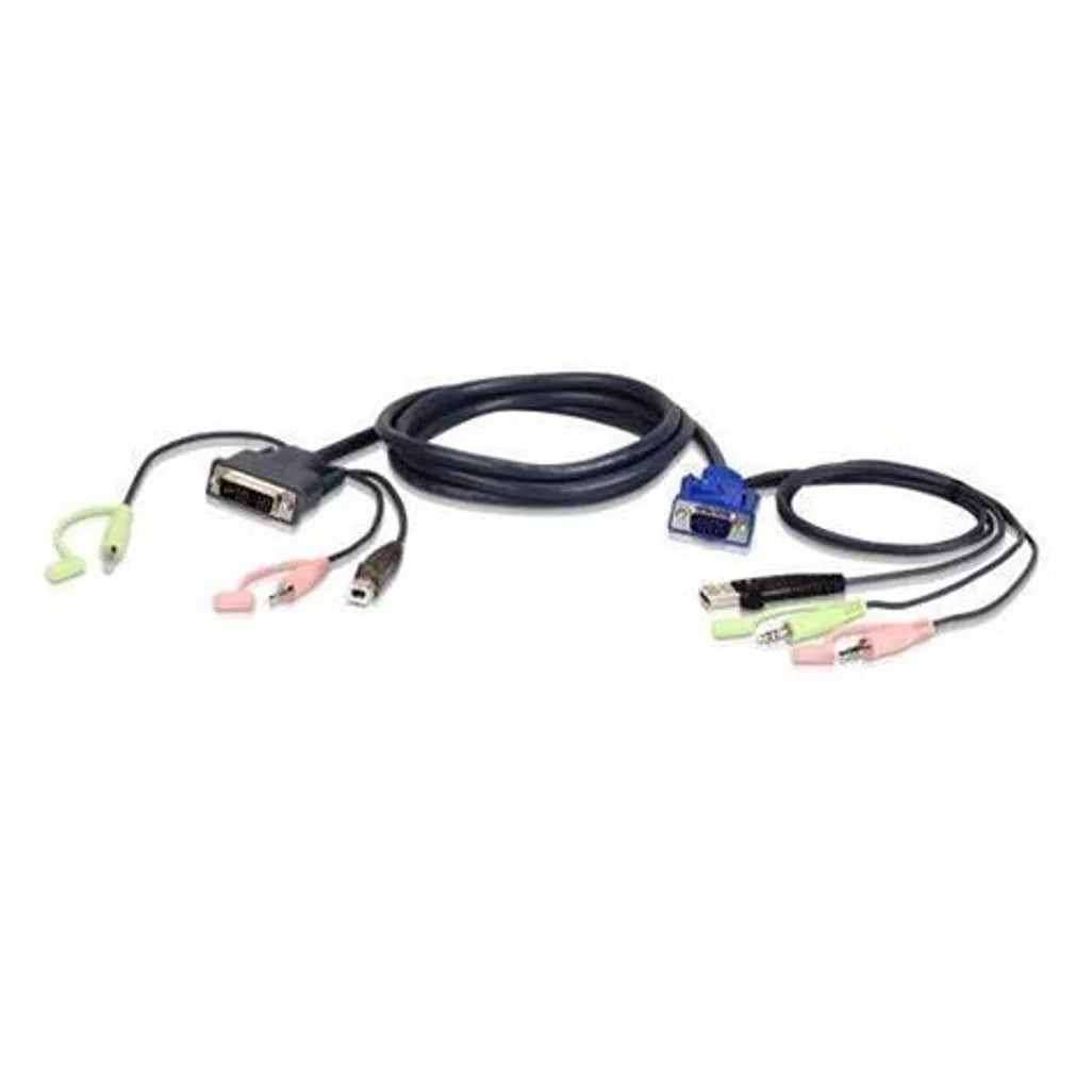 ATEN 3M USB VGA to DVI-A KVM Cable with Audio - TechDriven Technologies