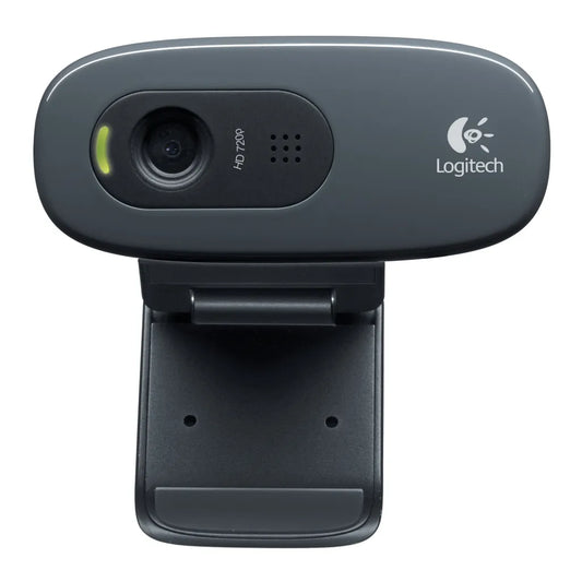 Logitech Webcam C270 HD Still 3MP HD Video Built in Mic Auto focus Grey