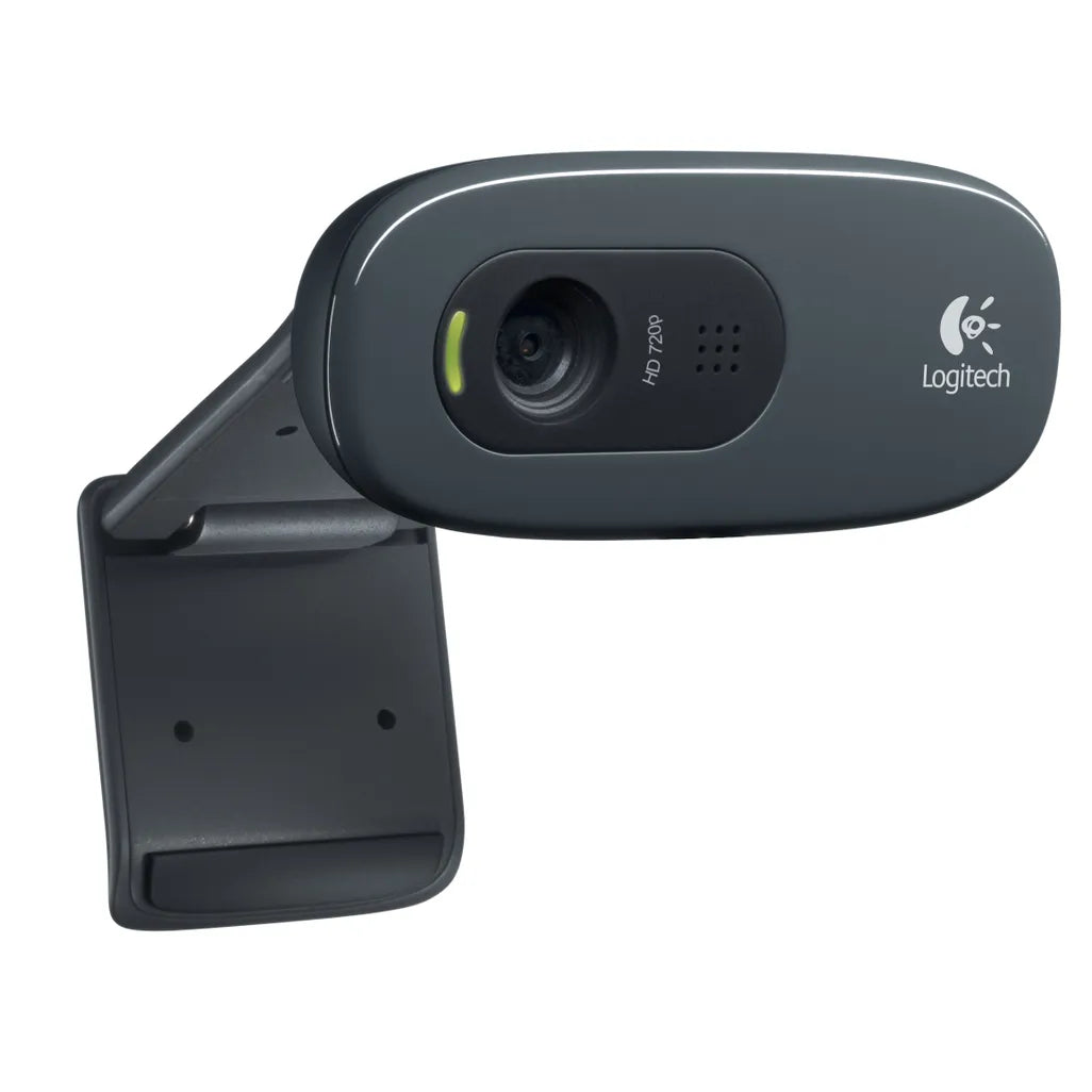 Logitech Webcam C270 HD Still 3MP HD Video Built in Mic Auto focus Grey