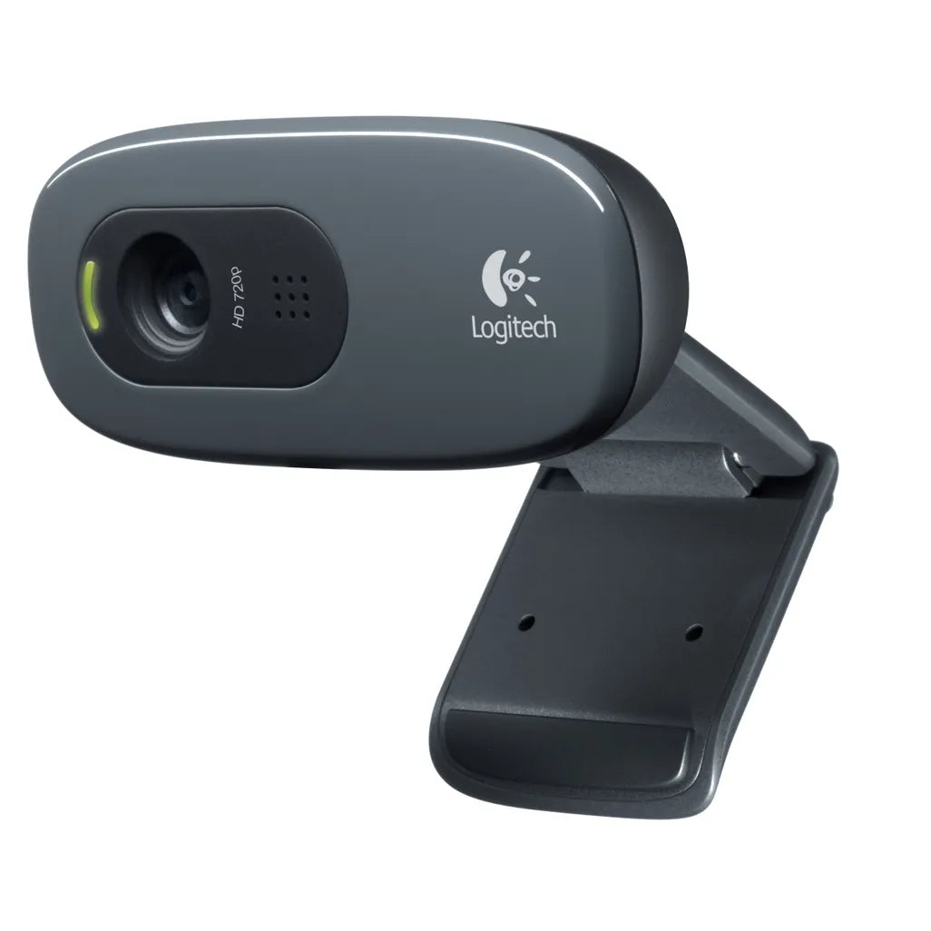 Logitech Webcam C270 HD Still 3MP HD Video Built in Mic Auto focus Grey