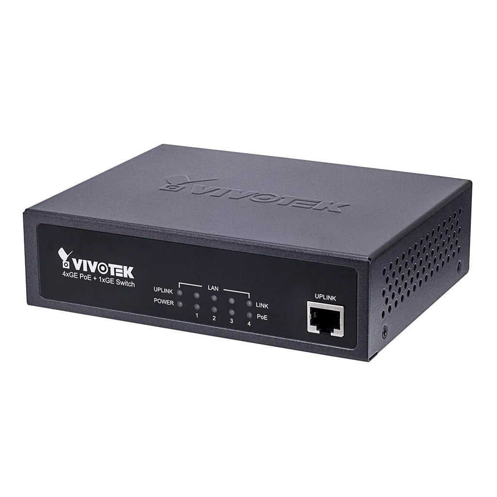 VIVOTEK Unmanaged 4xGE PoE + 1xGE Switch - TechDriven Technologies