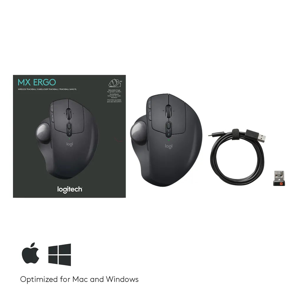 Logitech Wireless Mouse MX ERGO Trackball A new standard of comfort and precision Advanced tracking - TechDriven Technologies