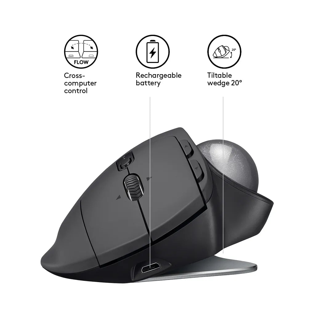 Logitech Wireless Mouse MX ERGO Trackball A new standard of comfort and precision Advanced tracking - TechDriven Technologies