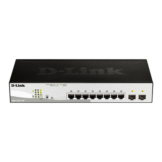 D-LINK 8-ports 10/100/1000Base-T PoE Smart Switch plus 2 SFP ports - 78W PoE budget - TechDriven Technologies