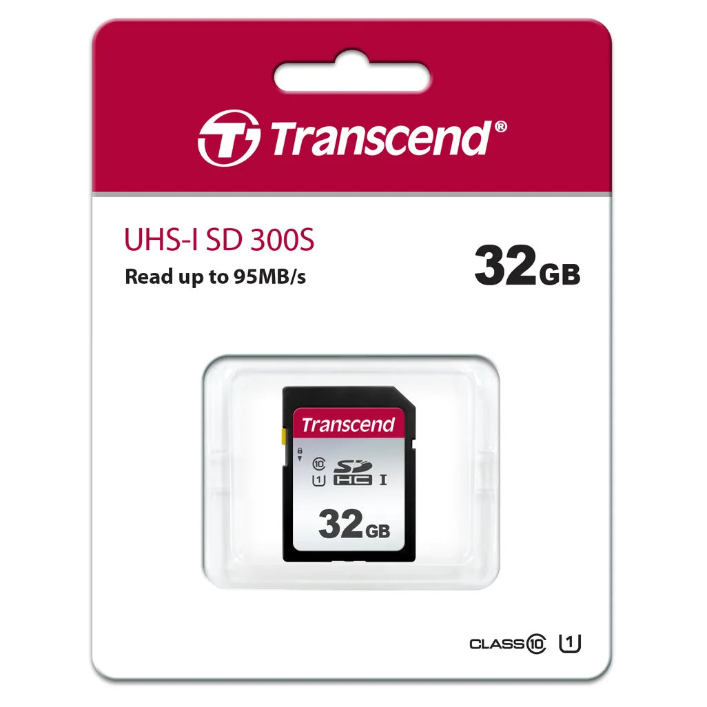 TRANSCEND 300S 32GB UHS-1 CLASS 10 U1 SDHC CARD -2D NAND - TechDriven Technologies