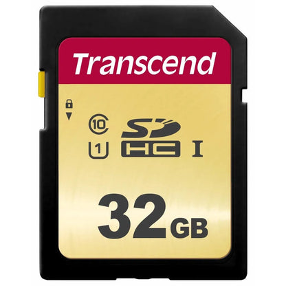 TRANSCEND 500S 32GB UHS-1 CLASS 10 U1 SDHC CARD - MLC - TechDriven Technologies