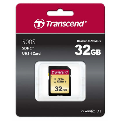 TRANSCEND 500S 32GB UHS-1 CLASS 10 U1 SDHC CARD - MLC - TechDriven Technologies