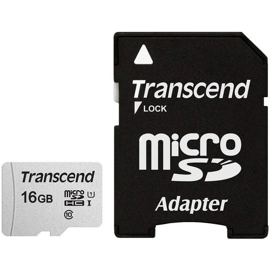 TRANSCEND 300S 16GB MICRO SD UHS-I U1 CLASS 10 READ 95 MB/S WRITE 45MB/S WITH SD ADAPTOR -TLC - TechDriven Technologies