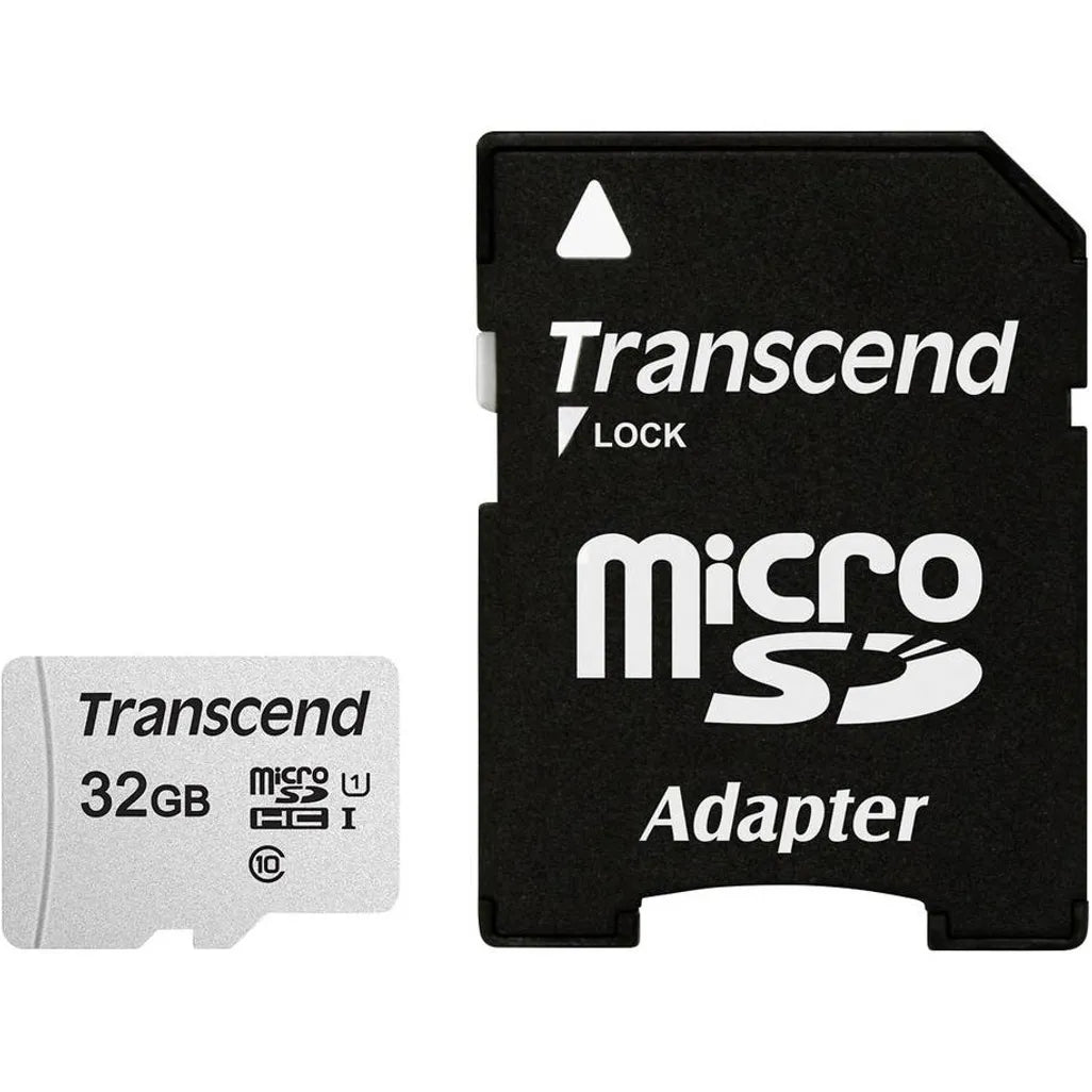 TRANSCEND 300S 32GB MICRO SD UHS-1 U1 CLASS10 - READ 95MB/S - WRITE 45MB/S WITH ADAPTOR -TLC - TechDriven Technologies