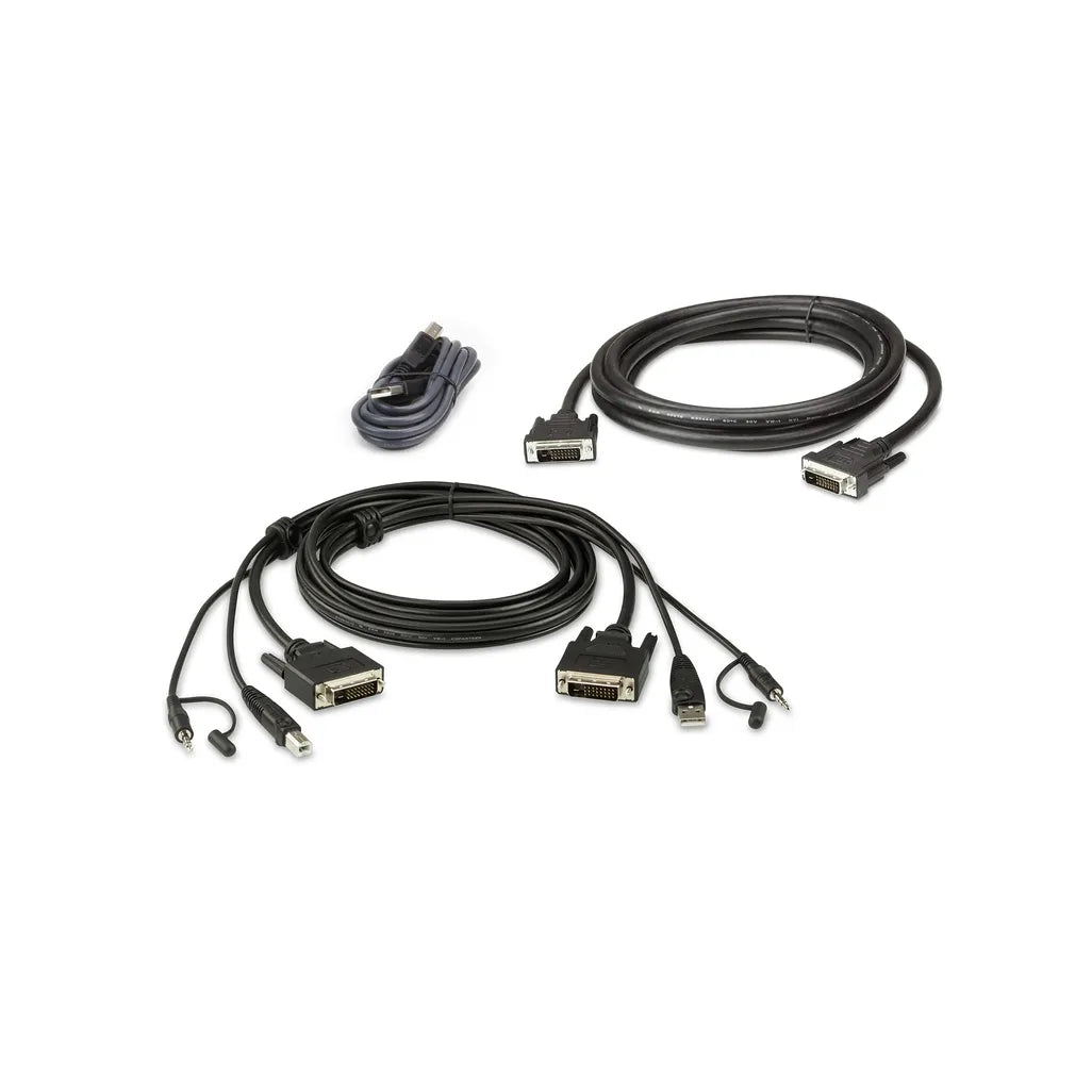 ATEN 1.8M USB DVI-D Dual Link Dual Display Secure KVM Cable Kit - TechDriven Technologies