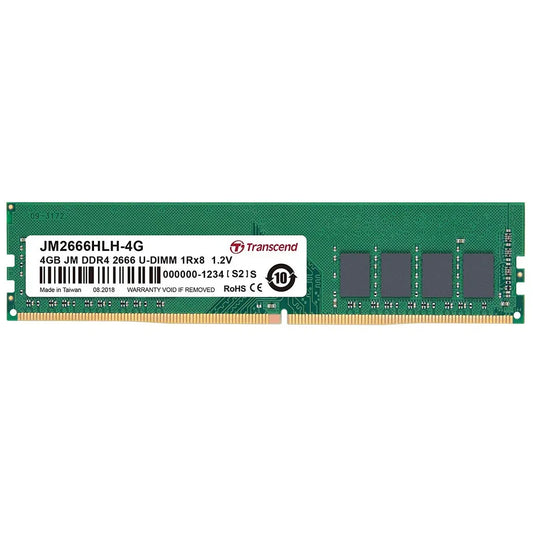 TRANSCEND 4GB DDR4 2666Mhz DESKTOP U-DIMM 1RX8 1GX8 CL19 1.2V - TechDriven Technologies