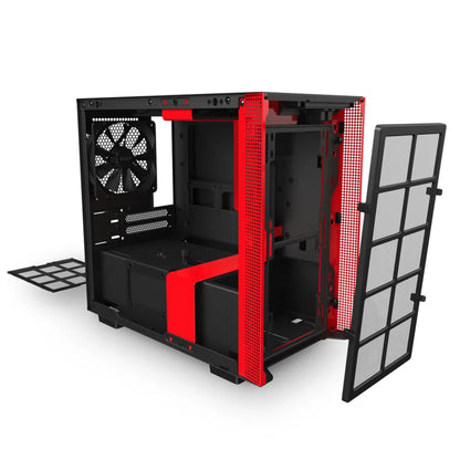 H210i Black/Red Mini-ITX Case with Lighting and Fan control - TechDriven Technologies