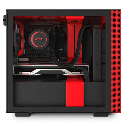 H210i Black/Red Mini-ITX Case with Lighting and Fan control - TechDriven Technologies