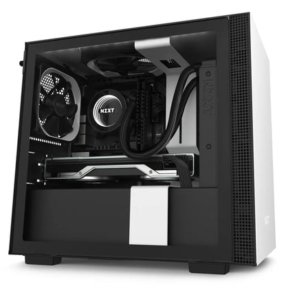 H210i White/Black Mini-ITX Case with Lighting and Fan control - TechDriven Technologies