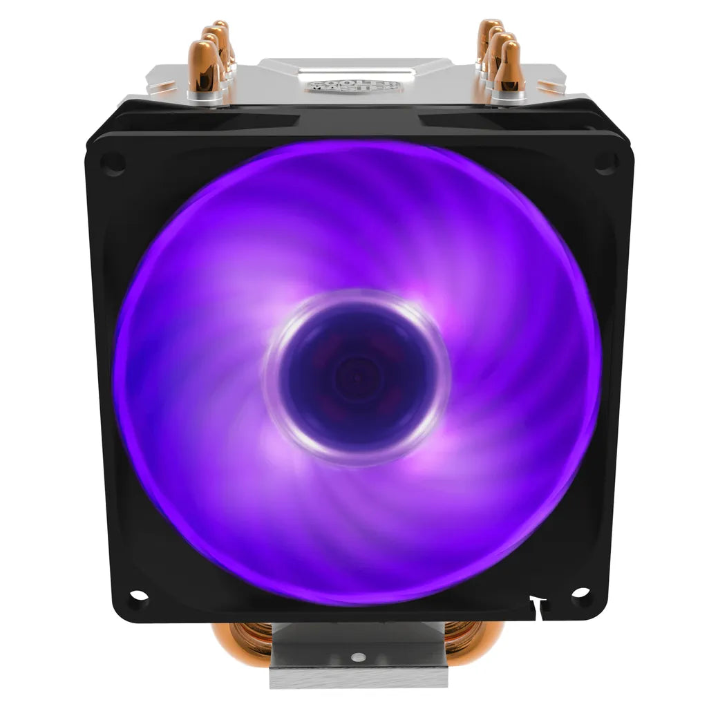 CM Cooler H410R Compact Air Tower; 92mm RGB LED Fan; 4 Heat Pipes - TechDriven Technologies