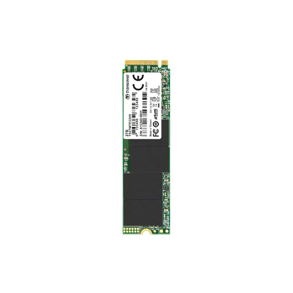 TRANSCEND 2TB MTE220S PCI-E GEN 3x4 NVMe M.2 2280 SSD 3D TLC with DRAM cache - 3500 MB/s Read 2900 MB/s Write - 4400 TBW - TechDriven Technologies