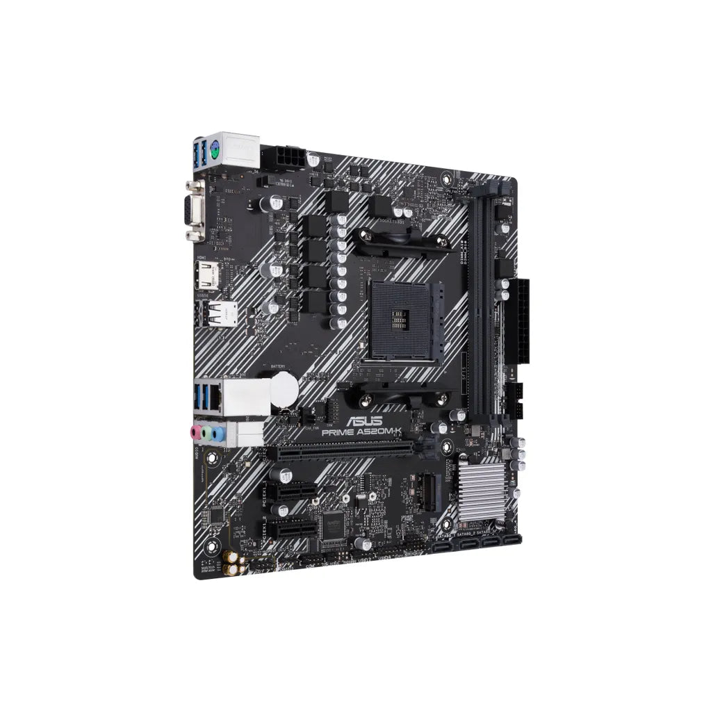 AMD A520 (Ryzen AM4) micro ATX motherboard with M.2 support; 1 Gb Ethernet; HDMI/D-Sub; SATA 6 Gbps; USB 3.2 Gen 1 Type-A - TechDriven Technologies