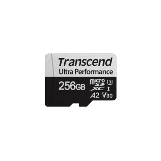 TRANSCEND 340S 256GB ULTRA PERFROMANCE MICRO SD UHS-I U3 V30 A2 CLASS10 - READ 160 MB/S - WRITE 125MB/S - WITH SD ADPTOR - TechDriven Technologies