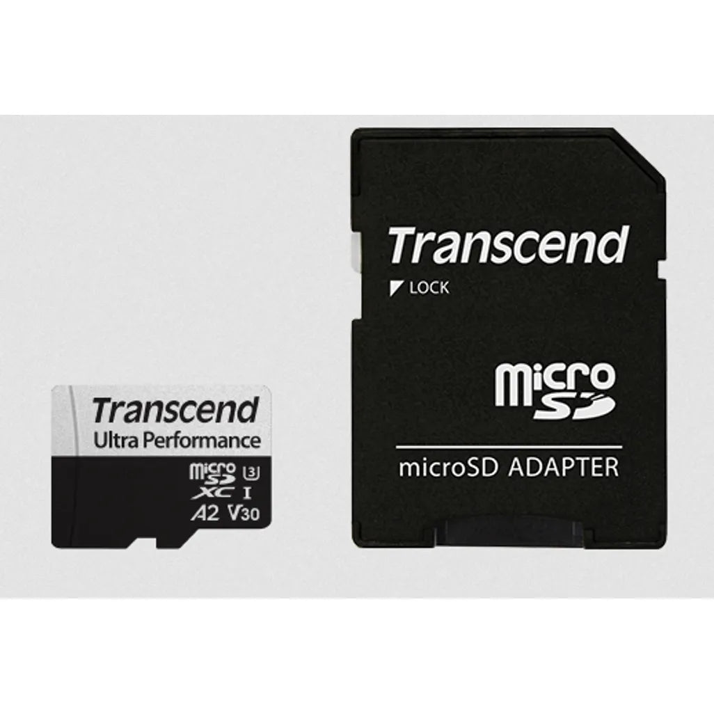 TRANSCEND 340S 64GB ULTRA PERFROMANCE MICRO SD UHS-I U3 V30 A2 CLASS10 - READ 160 MB/S - WRITE 125MB/S - WITH SD ADPTOR - TLC - TechDriven Technologies