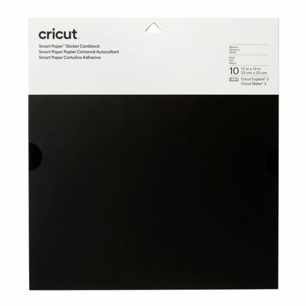 2008316 - Cricut Smart Sticker Cardstock 33x33cm 10 sheets (Black) - TechDriven Technologies