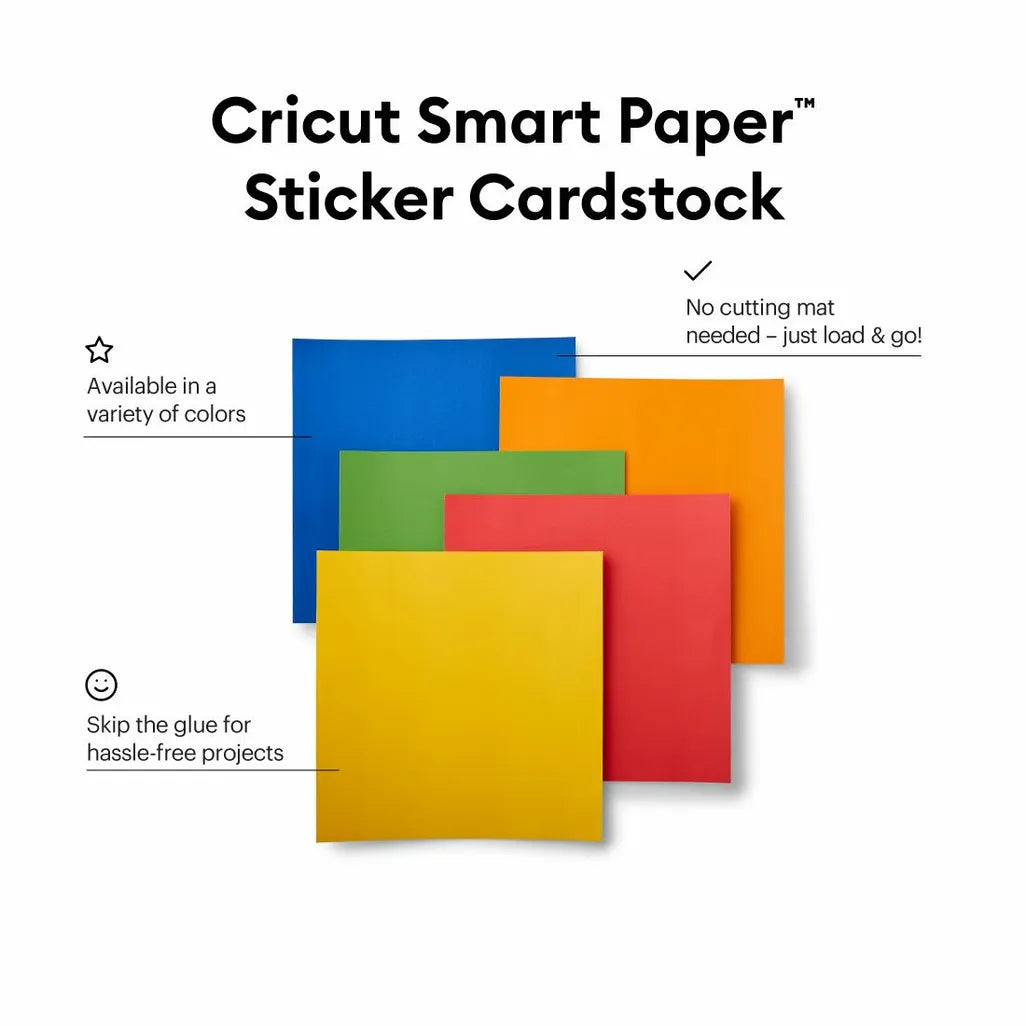 2008318 - Cricut Smart Sticker Cardstock 33x33cm 10 sheets (Brilliant Bows) - TechDriven Technologies