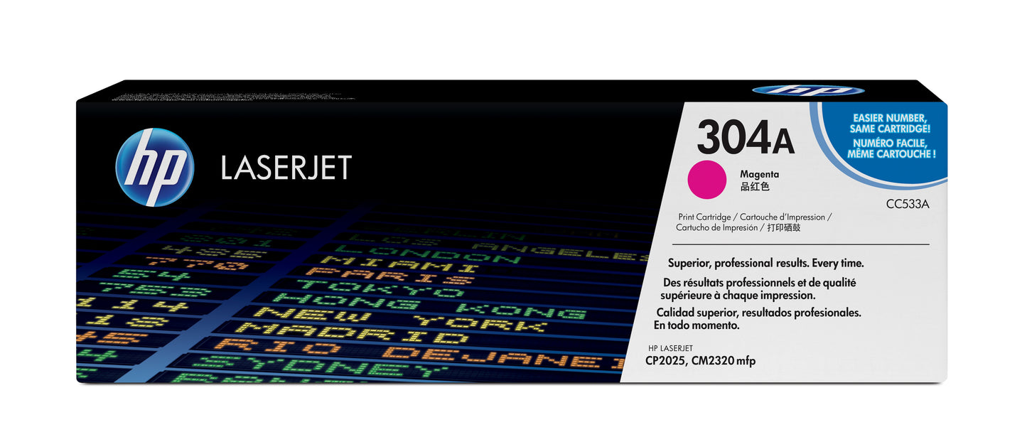 HP 304A COLOR LASERJET CP2025 MAGENTA PRINT TONER CARTRIDGE