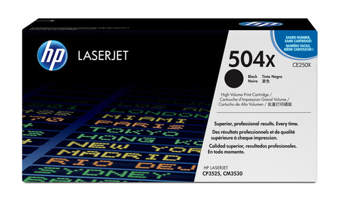 HP 504X HC BLACK TONER CARTRIDGE.