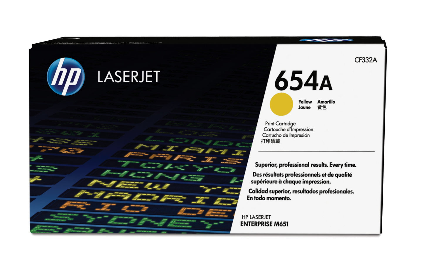 HP 654A YELLOW TONER CARTRIDGE