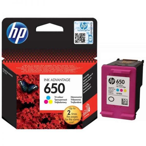 HP 650 TRI-COLOR INK CARTRIDGE