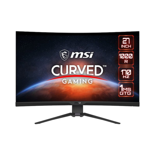 MSI MAG275CQRF QD 27" Gaming Monitor 2560 x 1440 (QHD) Rapid VA with Quantum Dot 1 ms 170Hz FreeSync Premium HDR Ready 1000R HDMI DisplayPort Tilt and Height Adjustable