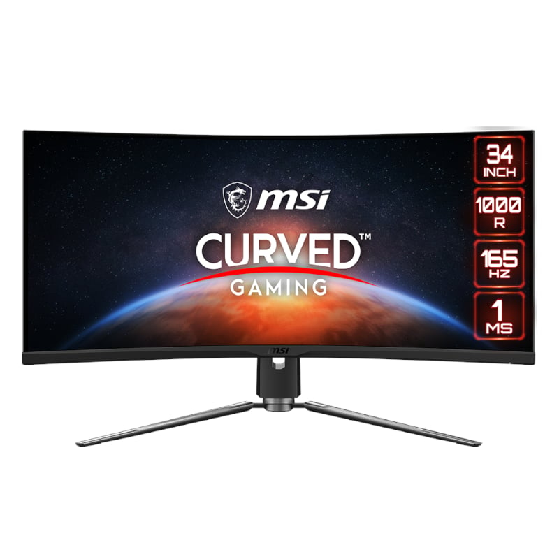 MSI MPG ARTYMIS 343CQR 34" Gaming Monitor 3440x1440 (UWQHD)VA 165Hz FreeSync Premium HDR 400 HDMI Displayport USB C Tilt Swivel Height Adjustable