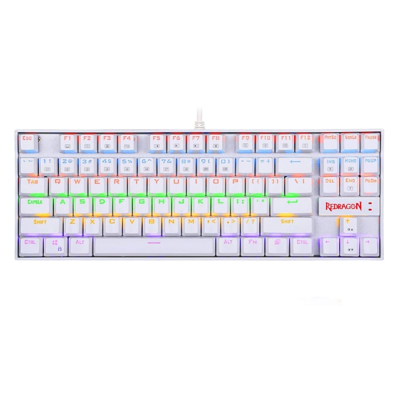 REDRAGON KUMARA Mechanical 87 Key|RGB Backlit Gaming Keyboard - White