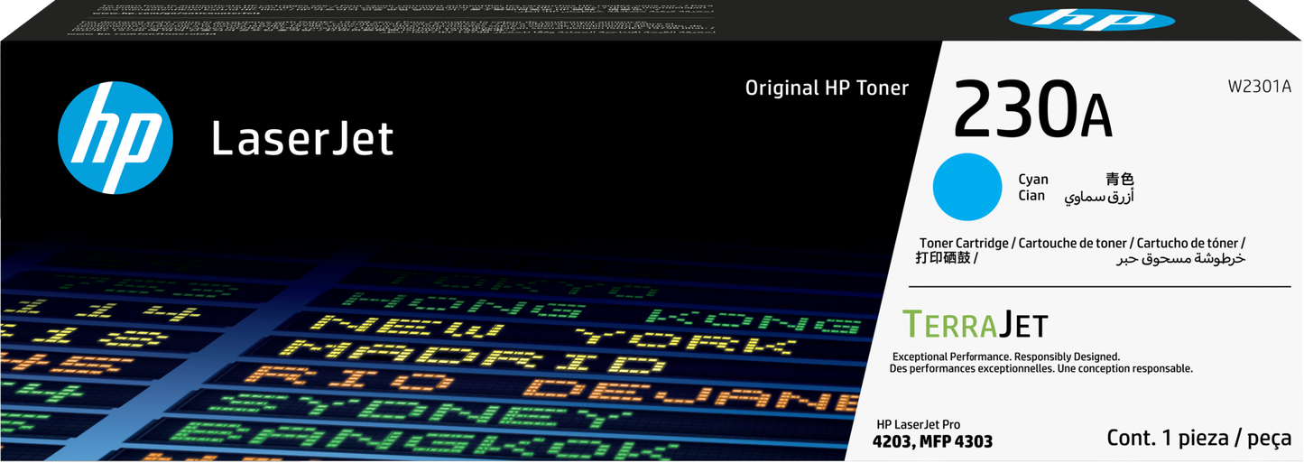 HP 230A CYAN ORIGINAL LASERJET TONER CARTRIDGE