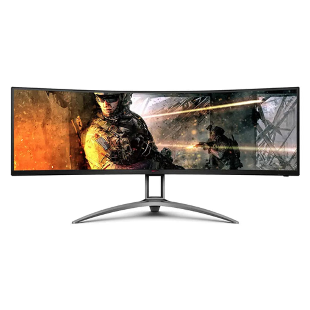 AOC AGON Monitor 49' Curved; DQHD 5120 x 1440; 165hz; Display Port; HDMI; USB-C; AdaptiveSync; 4 year warranty - TechDriven Technologies