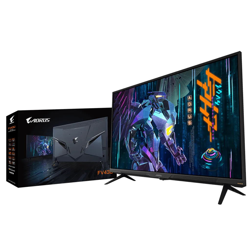 Gigabyte Aorus FV43U Gaming Monitor; UHD 3840 x 2160; 144Hz; 1ms; HDR; 2 x HDMI;1x DP; 2 x USB3.0; 1x USB-C - TechDriven Technologies