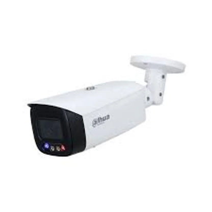 Dahua 5MP Full-color Active Deterrence Fixed-focal Bullet WizSense Network Camera built in mic Support SMD Plus - TechDriven Technologies