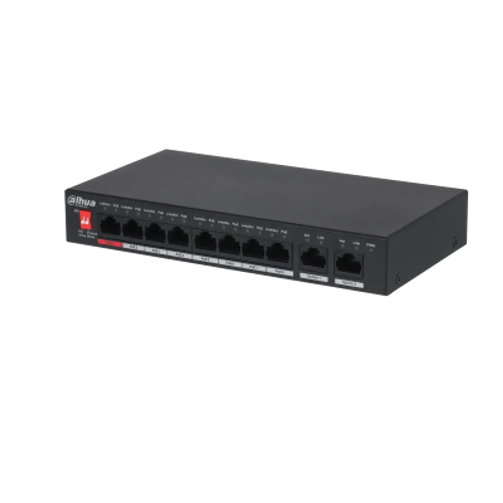 Dahua 10-Port Unmanaged Desktop Switch with 8-Port PoE