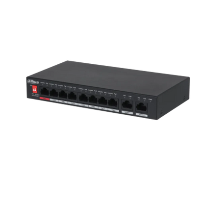 Dahua 10-Port Unmanaged Desktop Switch with 8-Port PoE