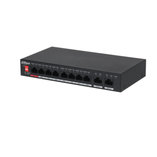 Dahua 10-Port Unmanaged Desktop Switch with 8-Port PoE