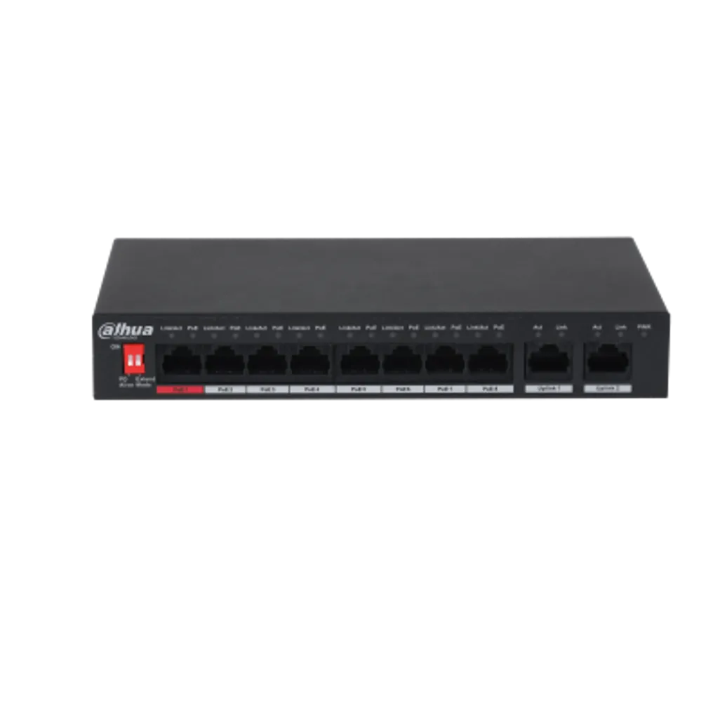 Dahua 10-Port Unmanaged Desktop Switch with 8-Port PoE