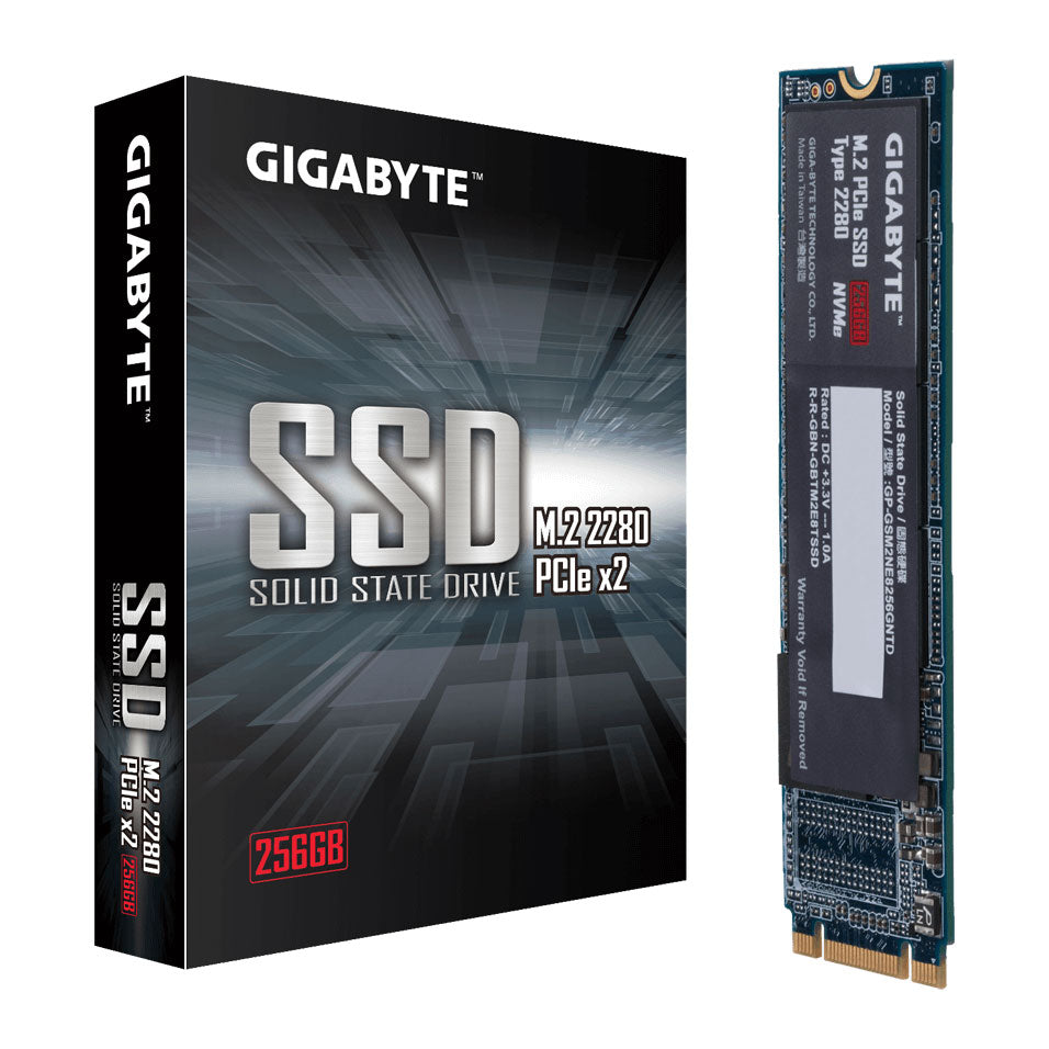 Gigabyte NVMe SSD 256GB up to 1700 MB/s Read/ 1100MB/s Write - 300TBW - 2280 - Limited 5-year warranty