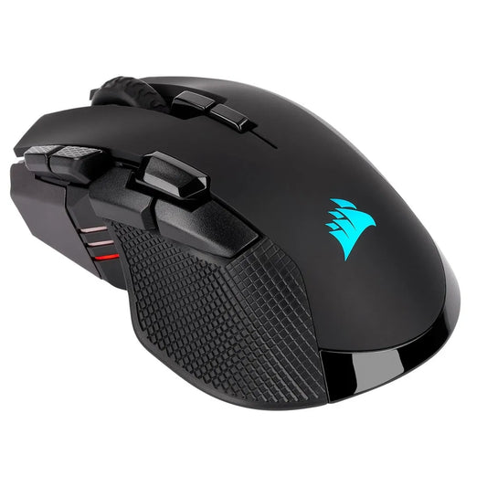 CORSAIR IRONCLAW RGB WIRELESS; Rechargeable Gaming Mouse with SLISPSTREAM WIRELESS Technology; Black; Backlit RGB LED; 18000 DPI