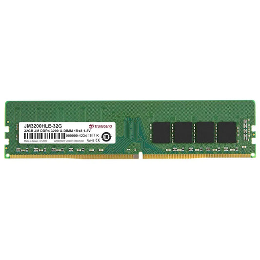 TRANSCEND JET MEMORY 32GB DDR4-3200 DESKTOP U-DIMM 2RX8 CL22 - TechDriven Technologies